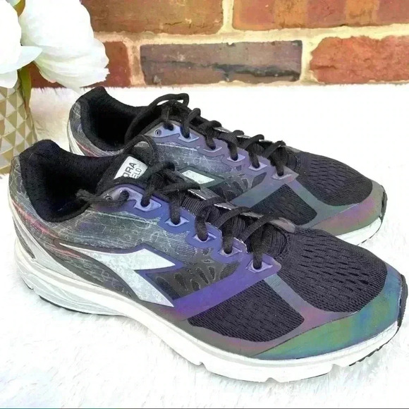 Diadora Blu Shield Mythos Hip Metallic Athletic Running Sneakers Size 7 - Picture 2 of 16